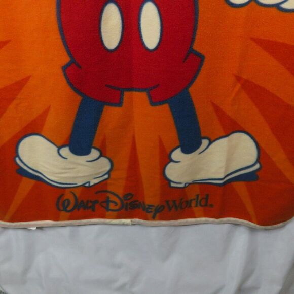 Disney Parks Mickey Mouse Fleece Throw Blanket Plush 40 x 60 Crib Retro WDW - Picture 4 of 8